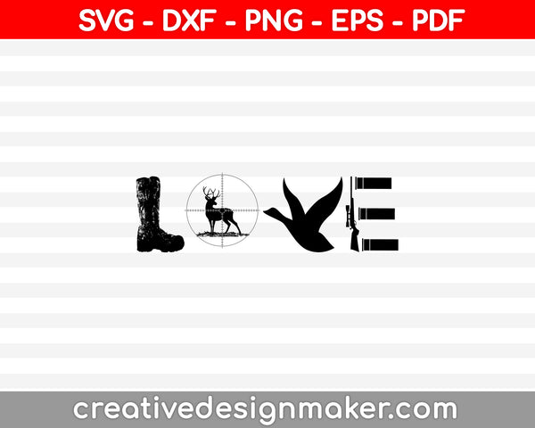 Hunting SVG PNG Cutting Printable Files