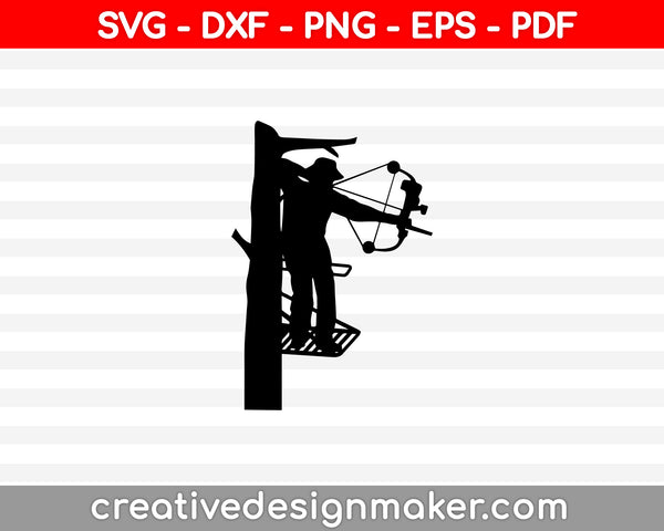 Bow Hunter SVG PNG Cutting Printable Files