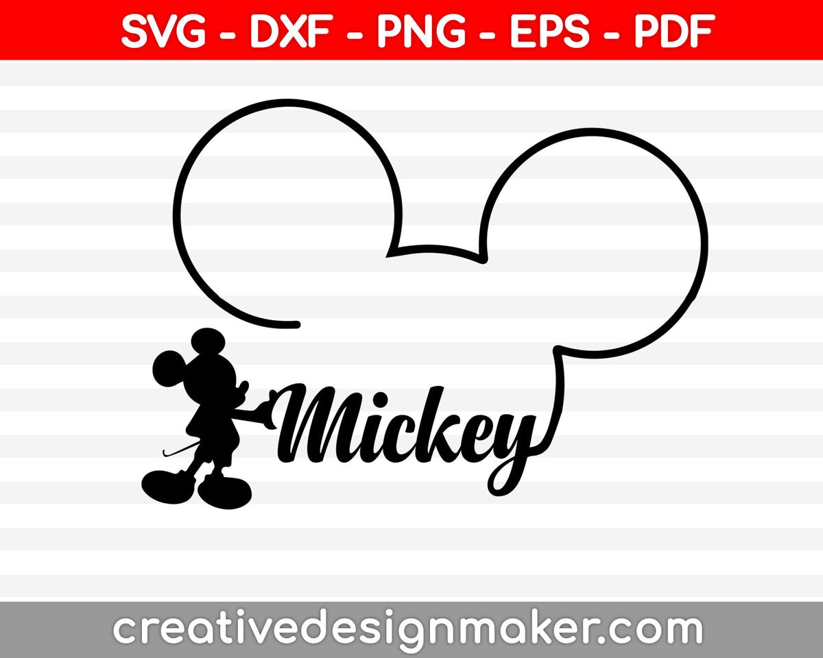 Mickey svg dxf png eps pdf File For Cameo And Printable Files ...