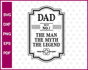 Dad Best No 1 SVG PNG Cutting Printable Files