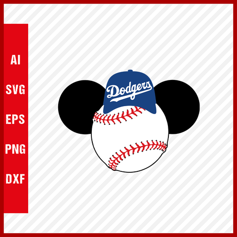 Los Angeles Dodgers Logo MLB Svg Cut Files Baseball Clipart