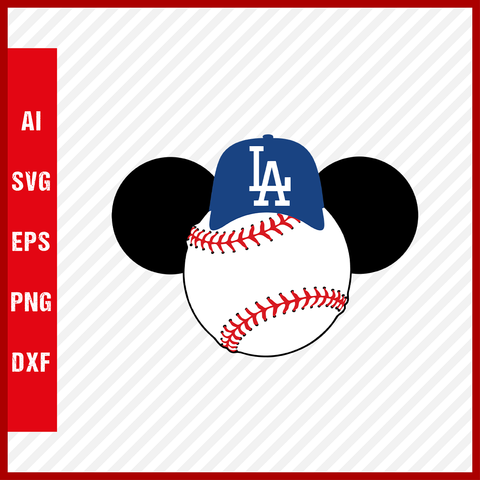 Los Angeles Dodgers Logo MLB Svg Cut Files Baseball Clipart