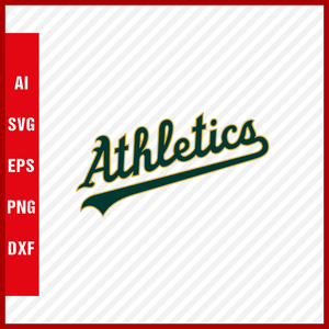 Oakland Athletics Logo MLB Svg Cut Files Baseball Clipart