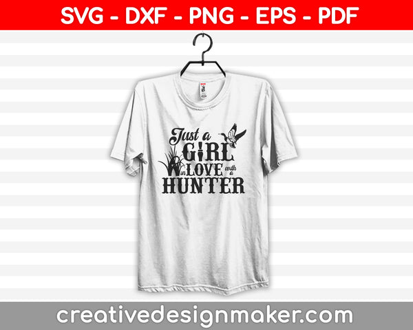 In Love With A Duck Hunter SVG PNG Cutting Printable Files