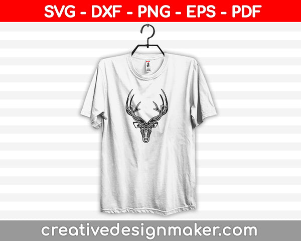 Deer skull SVG PNG Cutting Printable Files