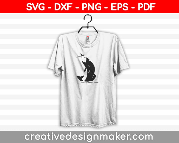 Eat fish SVG, DXF, PNG, EPS, PDF Printable Files