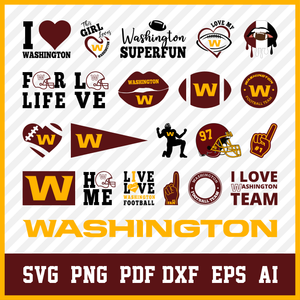 Washington Football Team Svg Bundle, Washington Football Team Svg, Washington Football Team Logo, Washington Football Team Clipart, Football SVG bundle, Svg File for cricut, NFL Svg  • INSTANT Digital DOWNLOAD includes: 1 Zip and the following file formats: SVG, DXF, PNG, EPS, PDF  • Artwork files are perfect for printing, resizing, coloring and modifying with the appropriate software.  • These digital clip art files are perfect for any projects such as: Scrap booking, paper goods, DIY invitations & announc