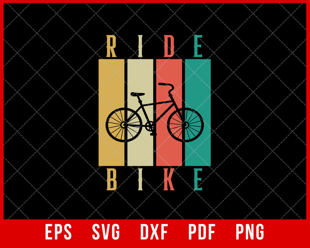 Ride Bike Retro Vintage Bicycle Sports SVG | Creative Design Maker ...