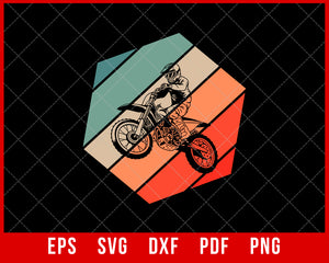 Dirt Bike Lover Mountain Sports Biking Retro Vintage SVG Cutting File Digital Download