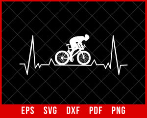 Biker Heartbeat Outdoors Mountain Sports SVG Cutting File Digital Download