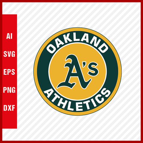 Oakland Athletics Logo MLB Svg Cut Files Baseball Clipart