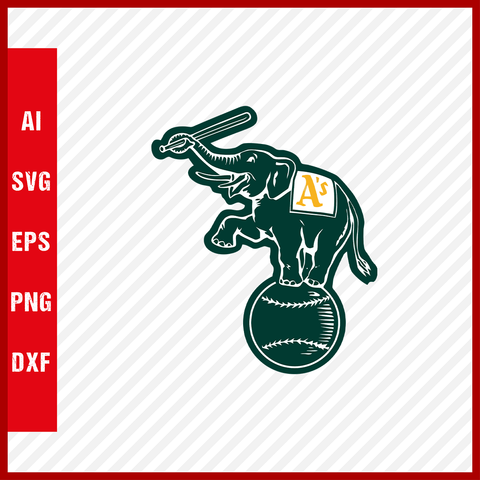 Oakland Athletics Logo MLB Svg Cut Files Baseball Clipart