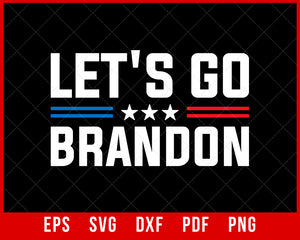 Let's Go Brandon Conservative US Flag T-Shirt Politics SVG Cutting File Digital Download    