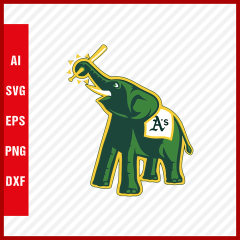 Oakland Athletics Logo MLB Svg Cut Files Baseball Clipart