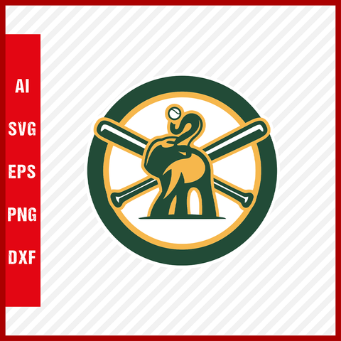 Oakland Athletics Logo MLB Svg Cut Files Baseball Clipart