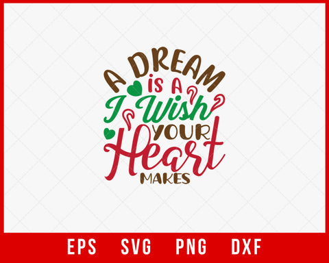 A Dream Is a I Wise Your Heart Makes Christmas Pajama Family SVG Cut File for Cricut and Silhouette