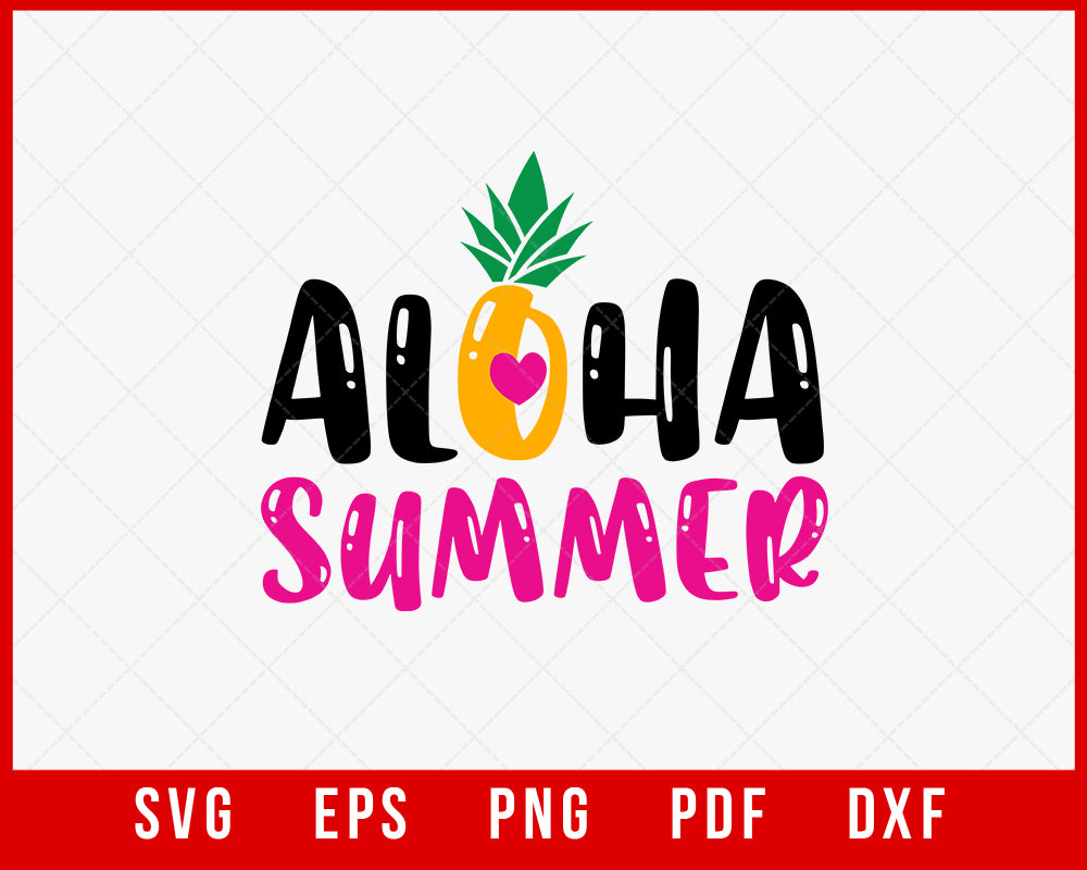 Aloha Summer T-shirt Design Digital Download File