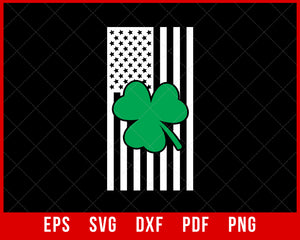 American Flag St Patrick's Day Vintage Irish Lucky T-Shirt Politics SVG Cutting File Digital Download    
