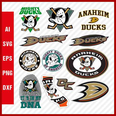 Anaheim Ducks Hockey Svg, NHL National Hockey League Team Svg Logo Clipart Bundle
