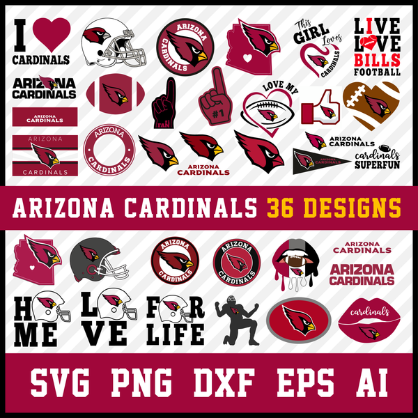 Arizona Cardinals SVG Layered Logo SVG File -  - 0.99 Cent SVG  Files - Life Time Access