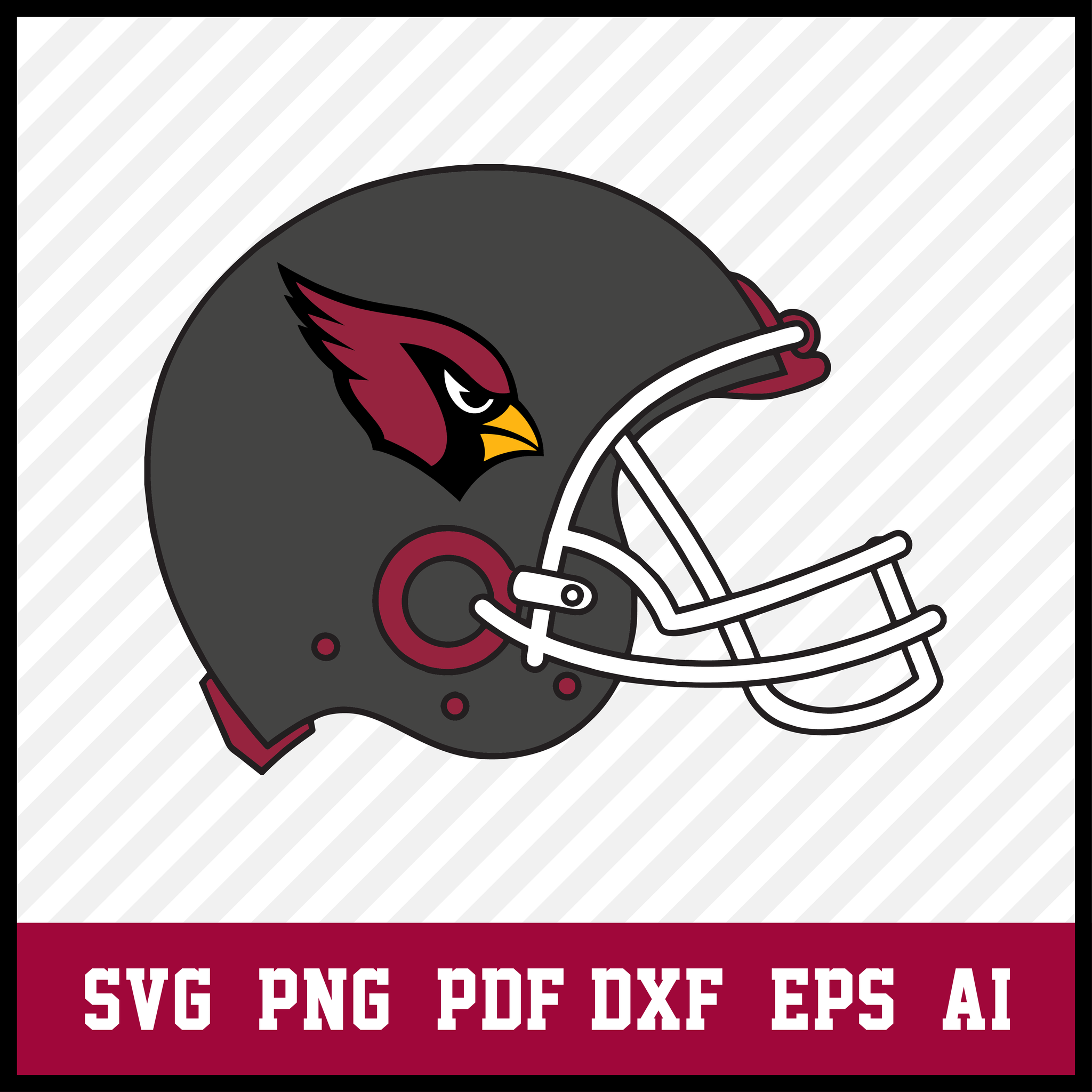 Arizona Cardinals Football Helmet svg  Creative Design Maker –  Creativedesignmaker