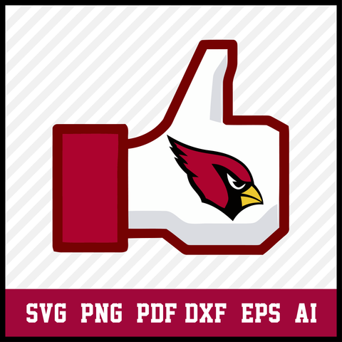 Arizona Cardinals Like Logo Svg, Arizona Cardinals Svg-Png Files, Arizona Cardinals Svg Files For Cricut, Arizona Cardinals Cut File, NFL Svg  • INSTANT Digital DOWNLOAD includes: 1 Zip and the following file formats: SVG, DXF, PNG, AI, PDF