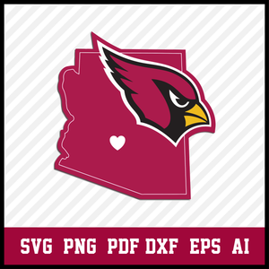 Arizona Map Cardinals svg, Arizona Cardinals Svg-Png Files, Arizona Cardinals Svg Files For Cricut, Arizona Cardinals Cut File, NFL Svg