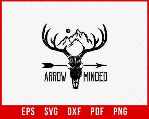 Arrow Minded Bowhunting Season SVG Cutting File Instant Download