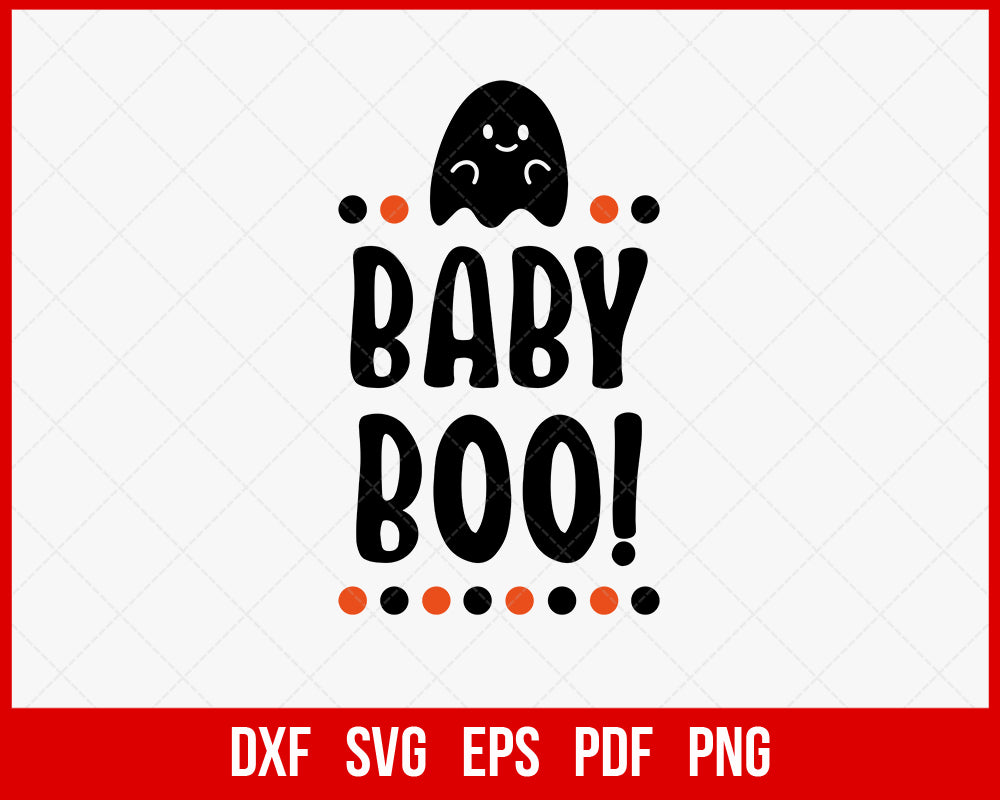 Baby Boo Cute Witch Funny Halloween SVG Cutting File Digital Download