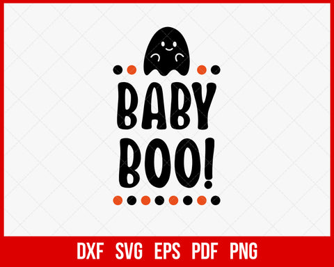 Baby Boo Cute Witch Funny Halloween SVG Cutting File Digital Download