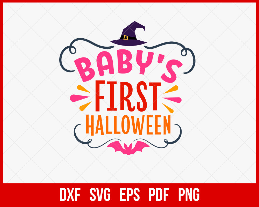 Baby's First Halloween Birthday Gift SVG Cutting File Digital Download