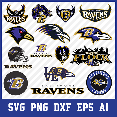 Baltimore Ravens Svg Bundle, Ravens Svg, Baltimore Ravens Logo, Ravens Clipart, Football SVG bundle, Svg File for cricut, Nfl Svg
