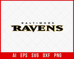 Baltimore Ravens Logo Silhouette NFL Clipart SVG Cut File for Cricut Silhouette Digital Download