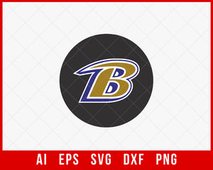 Ravens Football Clipart NFL SVG Cut File for Cricut Silhouette Digital Download