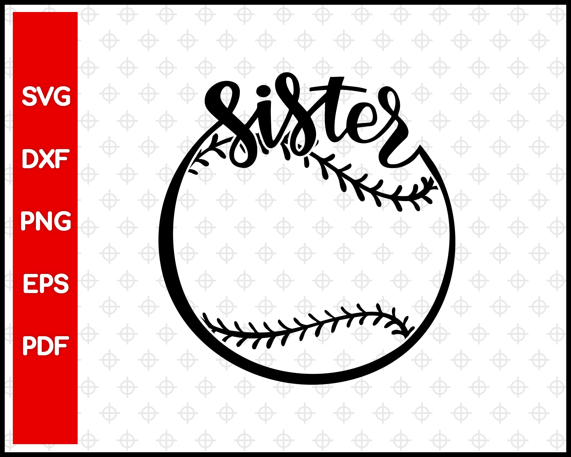 BASEBALL SISTER SVG Baseball Sister Shirt Svg File Baseball 