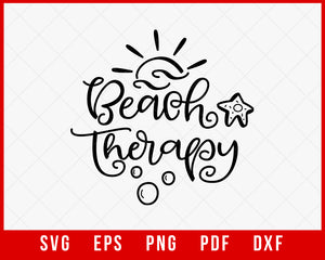 Beach Therapy Summer T-shirt Design Digital Download File