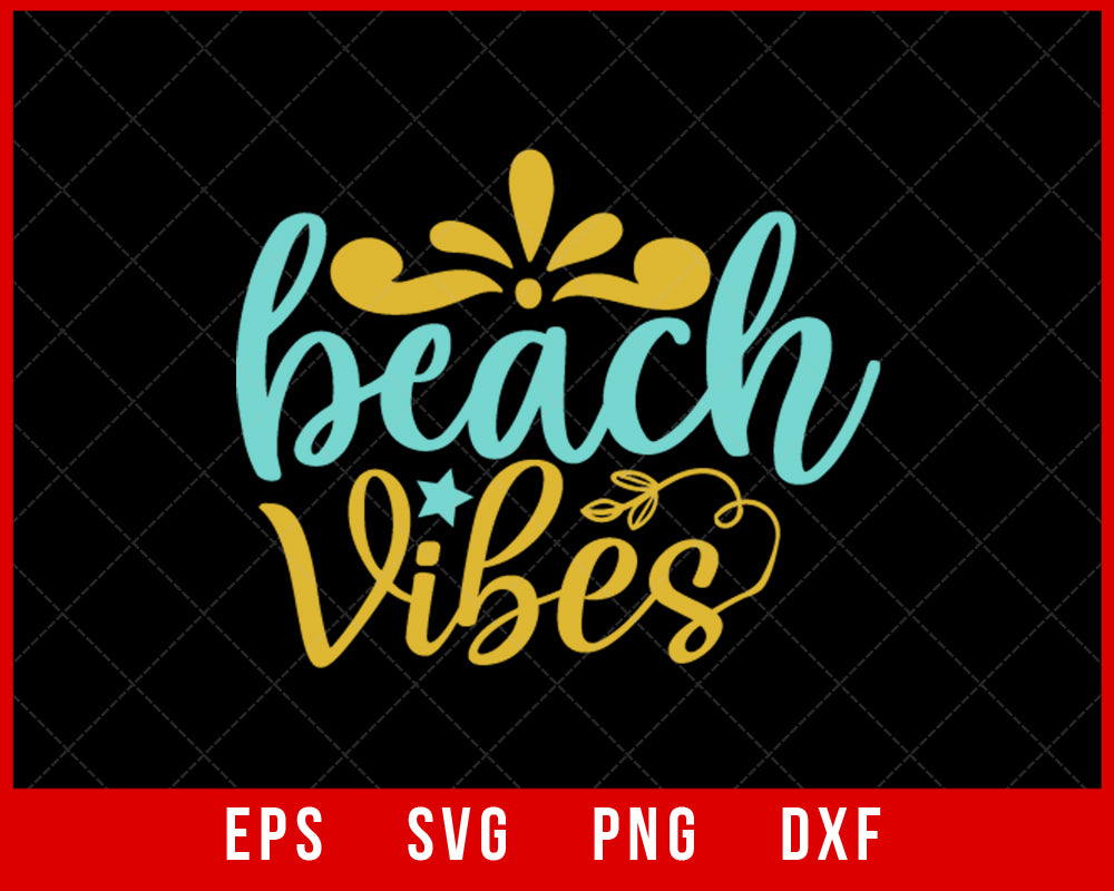 Beach Vibes Summer T-shirt Design | Creative Design Maker ...