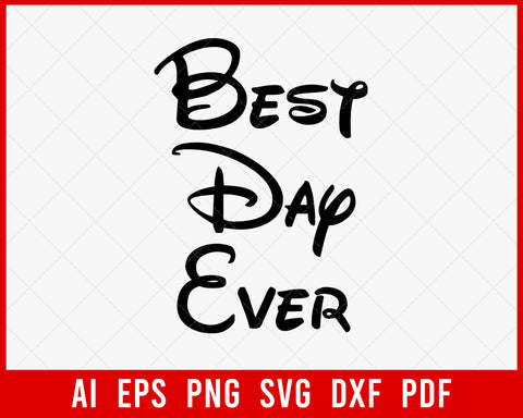 The Best Day Ever Winnie the Pooh Disney SVG Cut File for Cricut and Silhouette