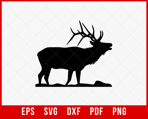Big Game Elk Hunting Outdoor Life SVG Cutting File Instant Download