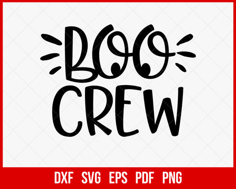 Boo Crew Spooktacular Kids Funny Halloween SVG Cutting File Digital Download