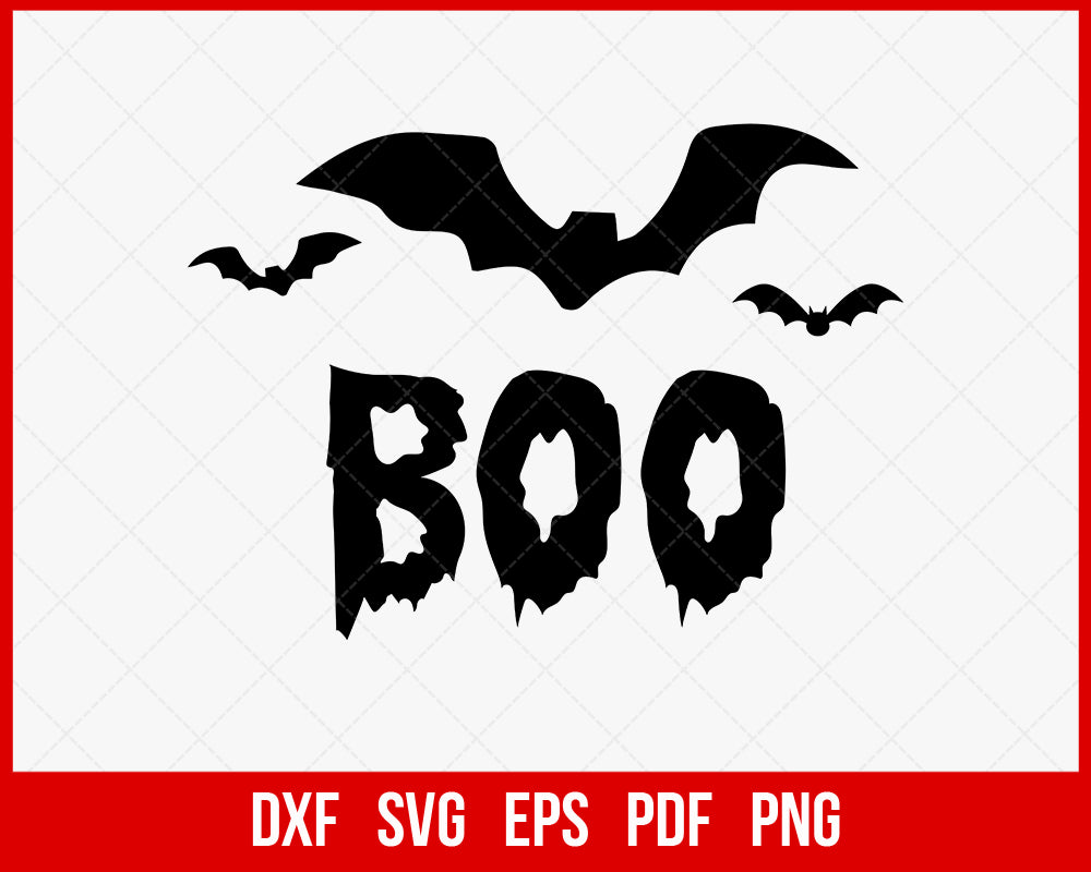 Boo Ghostfreak Funny Halloween SVG Cutting File Digital Download