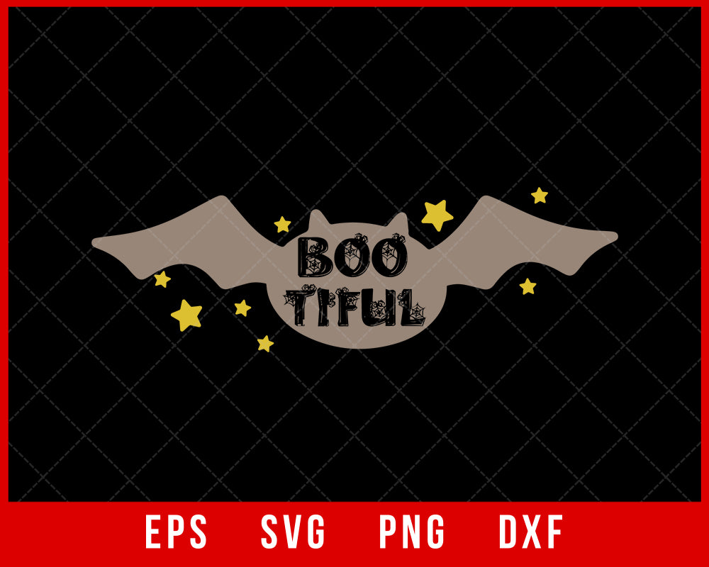 Boo Tiful Funny Halloween SVG Cutting File Digital Download