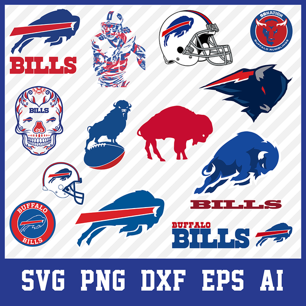 Buffalo Bills Svg Nfl Svg Bundle Svg Cricut File Football Svg Skull Svg