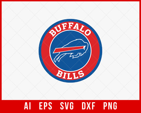 Buffalo Bills Logo Outline NFL Sports SVG Cut File for Cricut Silhouette Digital Download