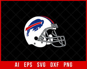 Buffalo Bills Helmet Clipart NFL Team SVG Cut File for Cricut Silhouette Digital Download