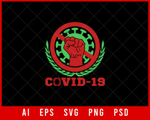 Covid-19 Coronavirus Editable T-shirt Design Digital Download File 