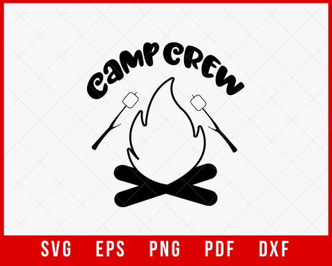 Camp Crew Summer T-shirt Design Digital Download File