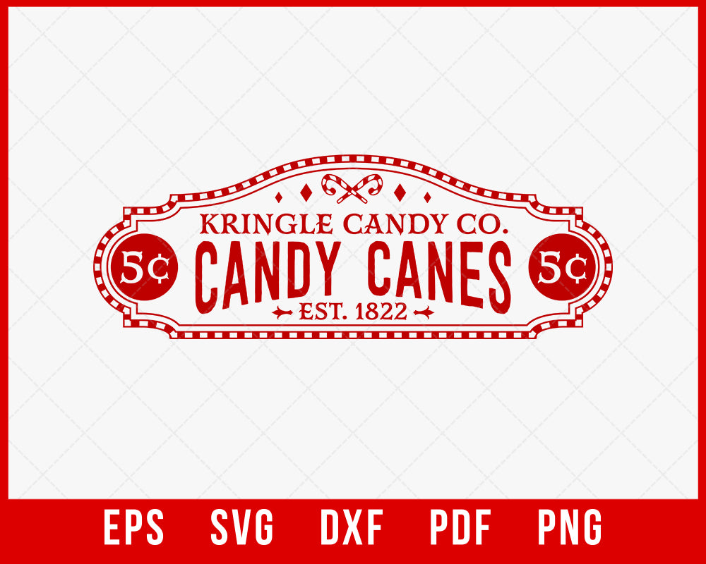 Candy Cane Company Funny Christmas SVG Cutting File Digital Download