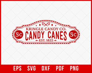 Candy Cane Company Funny Christmas SVG Cutting File Digital Download