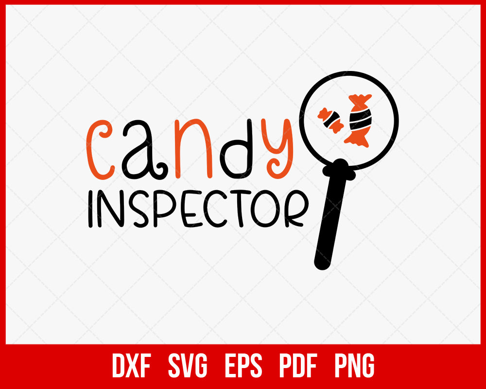 Candy Inspector Cute Witches Funny Halloween SVG Cutting File Digital Download